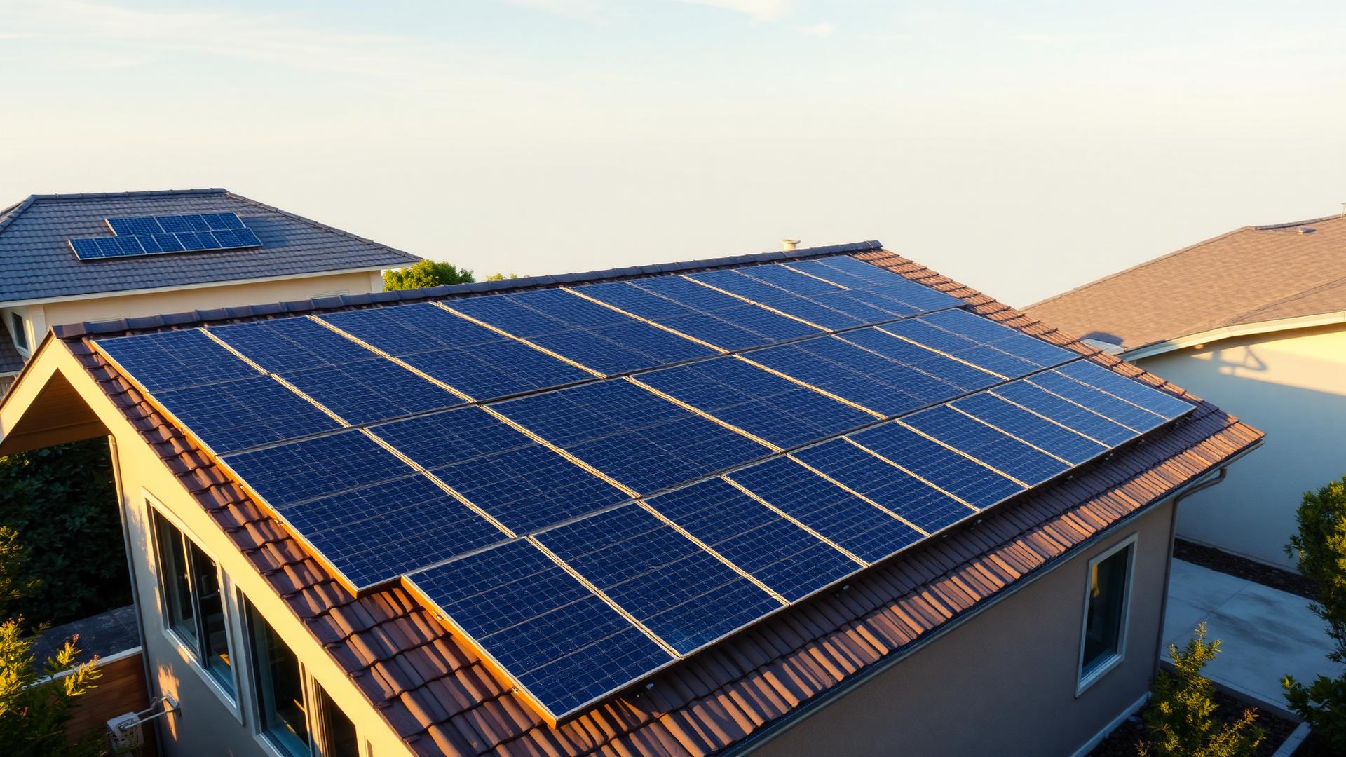 Photovoltaikanlage auf einem Hausdach